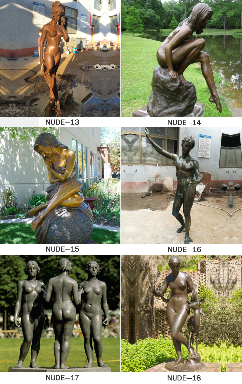 outdoor yellow marble carved nudes statue art sculptures nude living statue for sale